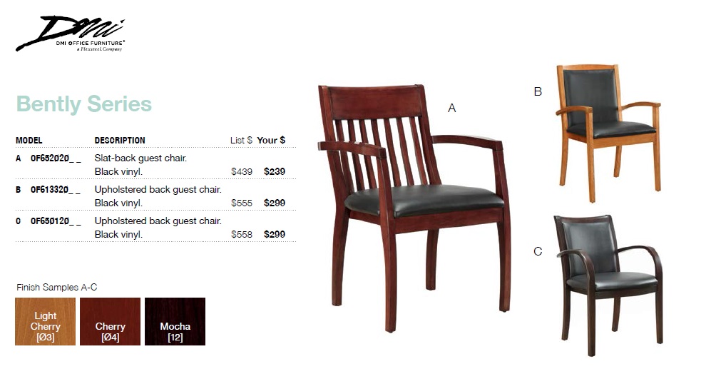 dmi bently series wood guest chairs office resource group