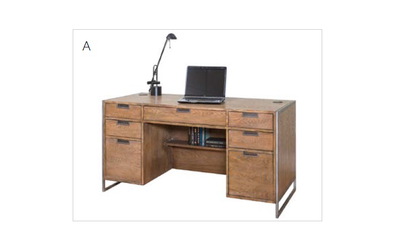 Martin Office Belmont Series Steel Frame Wire Brushed Veneer