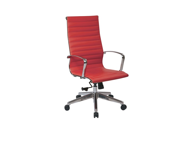 ofd 73029lt red vinyl high back conference chair with chrome frame