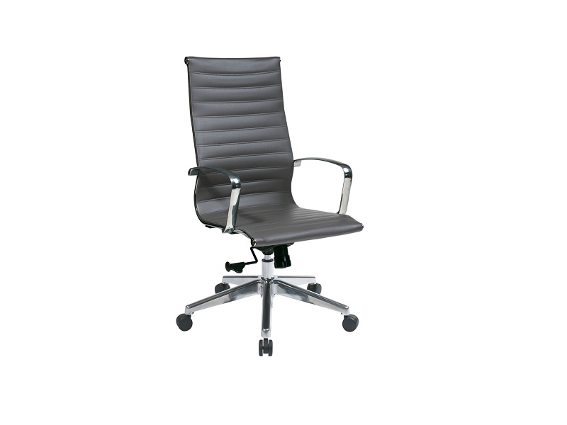 ofd 74602lt gray vinyl high back conference chair with chrome frame
