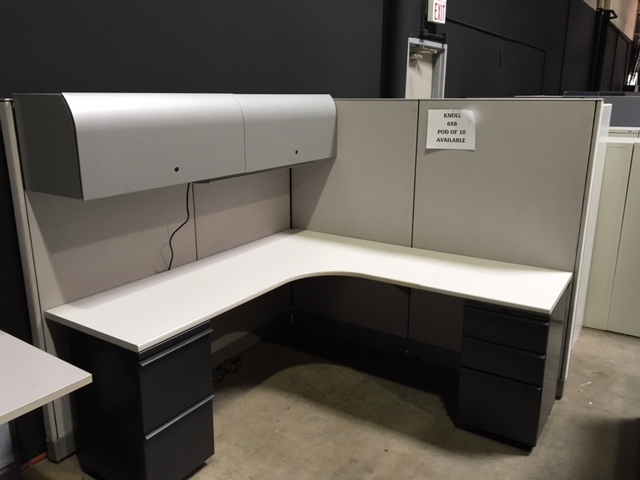 Knoll Morrison 6 6 Cubicle Workstations With 2 Pedestals And