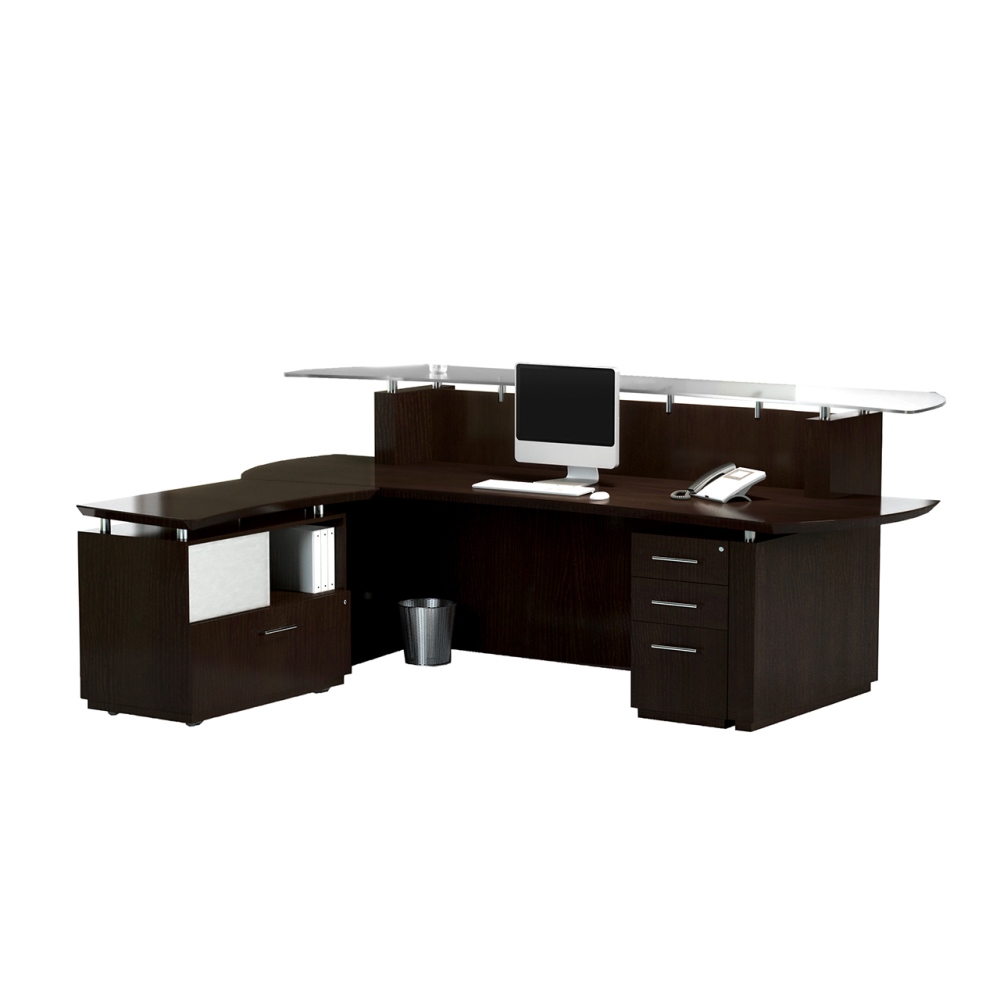 Mayline Sterling Reception Desk With Return And Peds 3 Colors New