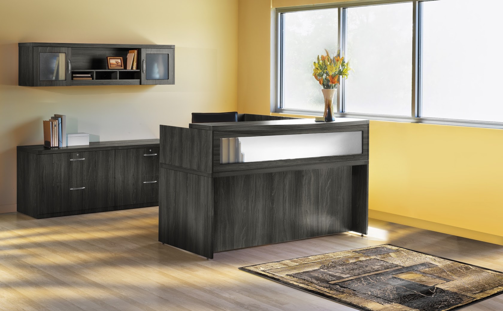 Mayline Aberdeen 72 L Shape Reception Desk Office Suite 4 Colors Available New