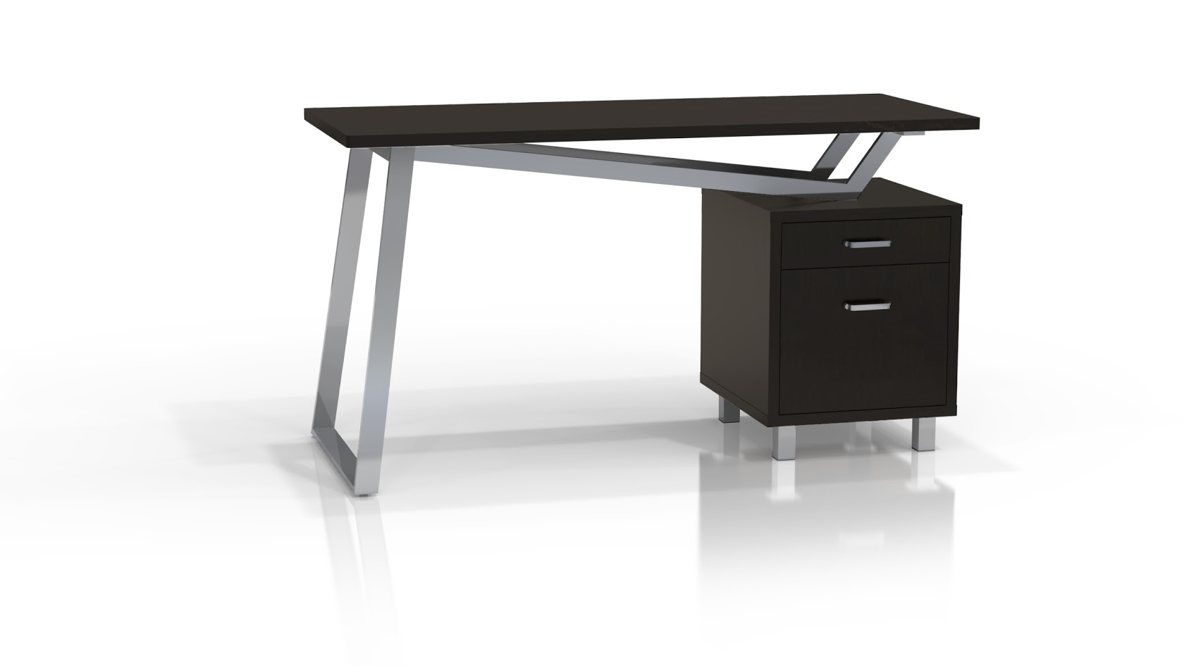 Mayline 55 Wide Soho Glass Top V Desk With Box File Pedestal Mayline 55 Wide Soho Glass Top V