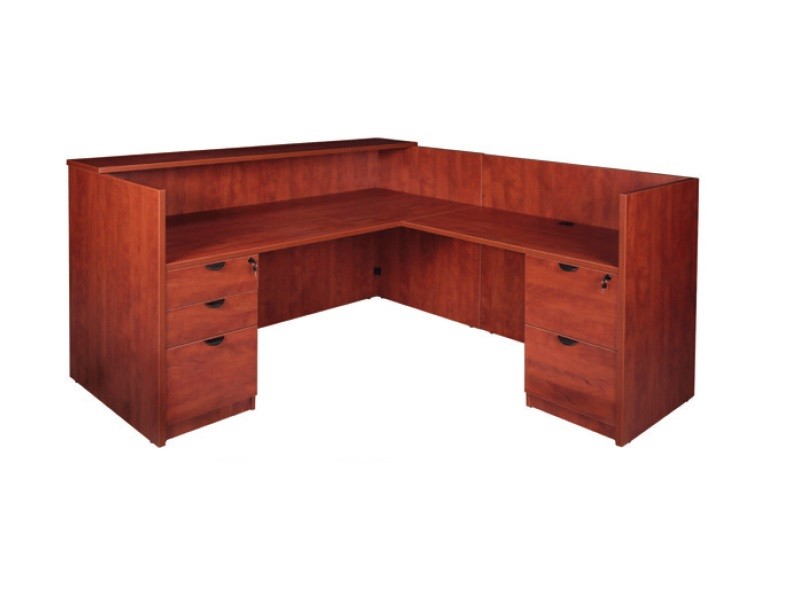 Express 71 L Shape Reception Desk With 2 Full Storage Pedestals Express 71 L Shape Reception Desk
