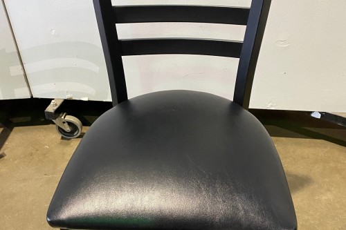 black side chair metal